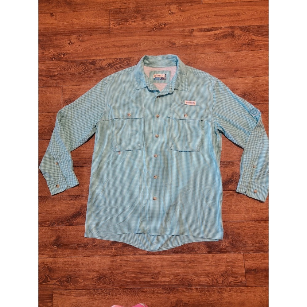 Magellan Outdoors Magwick Button Down Mens Fishing Shirt Size M Fish Gear